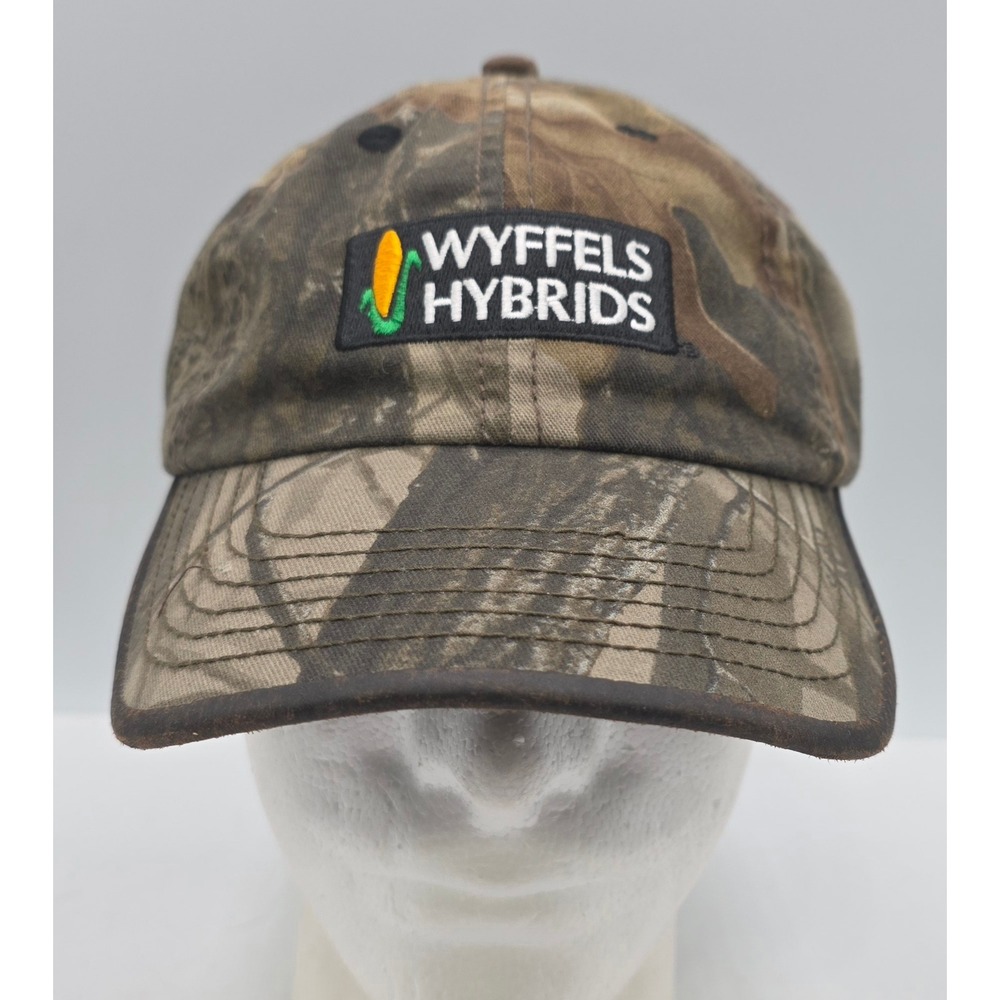 Vintage K-Products Wyffels Hybrids Strapback Hat Camo‎ Camouflage Cap Farming